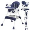 Foldable Baby High Chair – 6+ Months with Toy Rack
