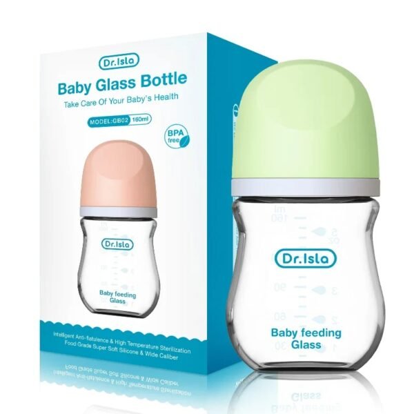 Newborn Feeding Bottle – Glass Anti-Flatulence BPA-Free