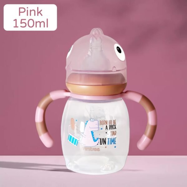 Baby Cartoon Feeding Bottle – 150ml/270ml PP Safe Bottle