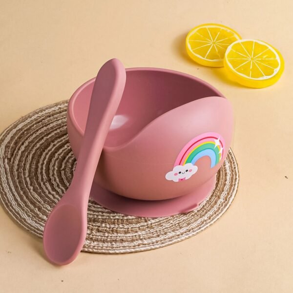 2PCS Silicone Baby Feeding Bowl Set – Suction Bowls with Spoon
