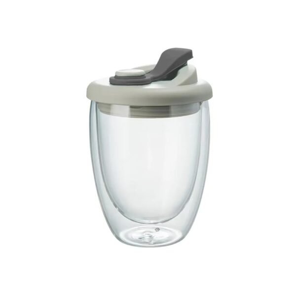 Cute Portable Double Wall Glass Cup – Leak-Proof Mug