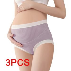 3PCS High Waist Breathable Comfort Briefs Soft Maternity Dresses for Pregnant Women Push Up Panties Pregnant Woman Clothes Pants