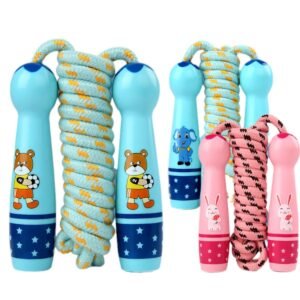 Children's Adjustable Cotton Jump Ropes Sport Fitness Lovely Cartoon Skipping Handle Fillet Design Outdoor Sports Toy