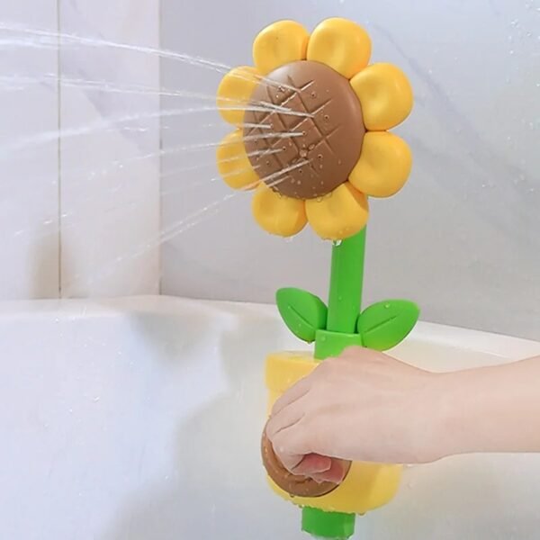 Baby Sunflower Shower Bath Toy Sprinkler Head Spray Water Shower Swim Pool Bathing Bath Ball With Manual Device For Kids Gift