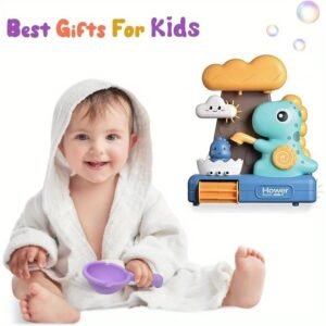 Baby bath toy - dinosaur shaped shower head with detachable dinosaur and bath accessories, soft and non-toxic bath time game Baby bath toy - dinosaur shaped shower head with detachable dinosaur and bath accessories, soft and non-toxic bath time game