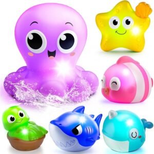 Light Up Bath Toys for Kids Sea Animals Bathtub Toys for Baby 12-18 Months Toddlers Water Pool Toys for 1 2 3 Year Old Boy Girls Light Up Bath Toys for Kids Sea Animals Bathtub Toys for Baby 12-18 Months Toddlers Water Pool Toys for 1 2 3 Year Old Boy Girls