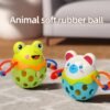 Cartoon animal soft glue pothole player grab ball hand ring tone toy