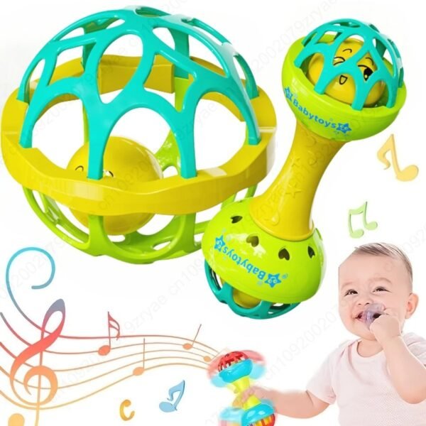 3/1pcs Baby Rattles 0 12 Months Baby Educational Toys Shaker Grab Spin Set Sensory Educational Newborn Gift for Infant Boy Girls