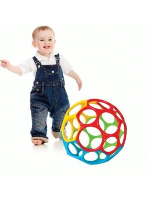 6-in-1 BPA-Free Baby Sensory Rattle Ball - Soft Textured Grasping Toy with Gentle Sound & Spin Rings | Montessori Learning Toy f