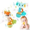 Baby Rattles Soft Hand Grab Sensory Shaker Teething Toys for BabiesSensory Plush Animal Toys for 0 12 Months Newborn Toys Gifts