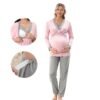 Maternity Clothes Pajamas Postpartum Breastfeeding Nightgown Spring Autumn Sleepwear For Pregnant Women Homewear Set 2PCS Maternity Clothes Pajamas Postpartum Breastfeeding Nightgown Spring Autumn Sleepwear For Pregnant Women Homewear Set 2PCS