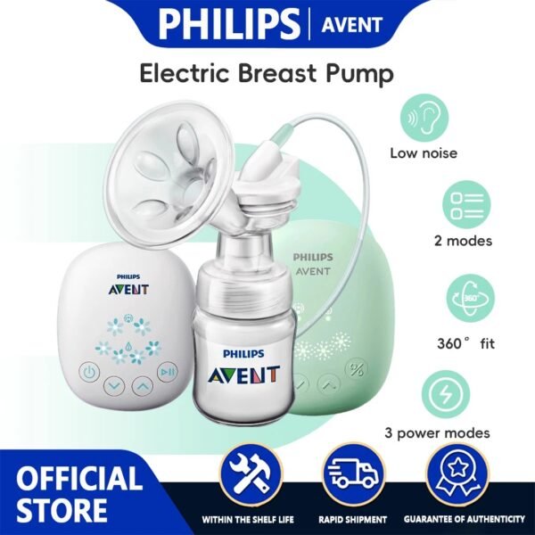 PHILIPS AVENT Portable Single Electric Breast Pump with Smart Massage & Petal Stimulation – Mimics Baby’s Natural Sucking PHILIPS AVENT Portable Single Electric Breast Pump with Smart Massage & Petal Stimulation – Mimics Baby’s Natural Sucking