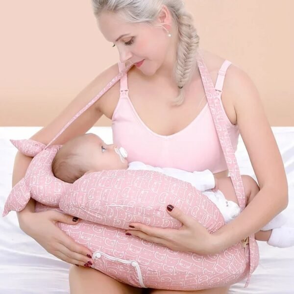 New Multifunction Nursing Pillow Halter with Shoulder Strap Baby Pillow Newborn Cartoon Baby Shaping Pillow Soft Feeding Pillow