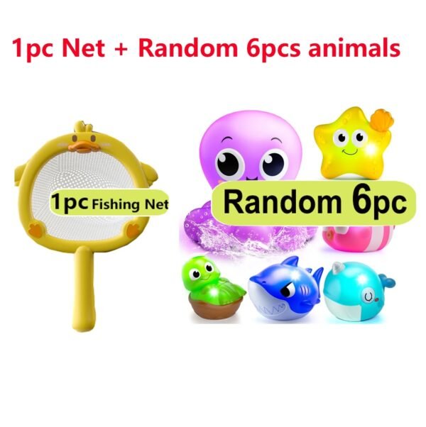 Light-Up Sea Animals Bath Toys for Toddlers