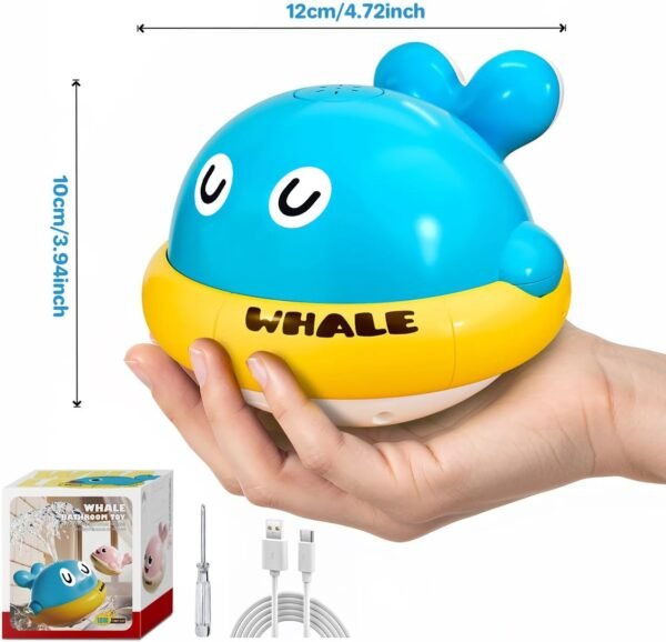 main-image-10 Baby Light Up Whale Bath Toy – Sprinkler & Fountain Bathtub Toy