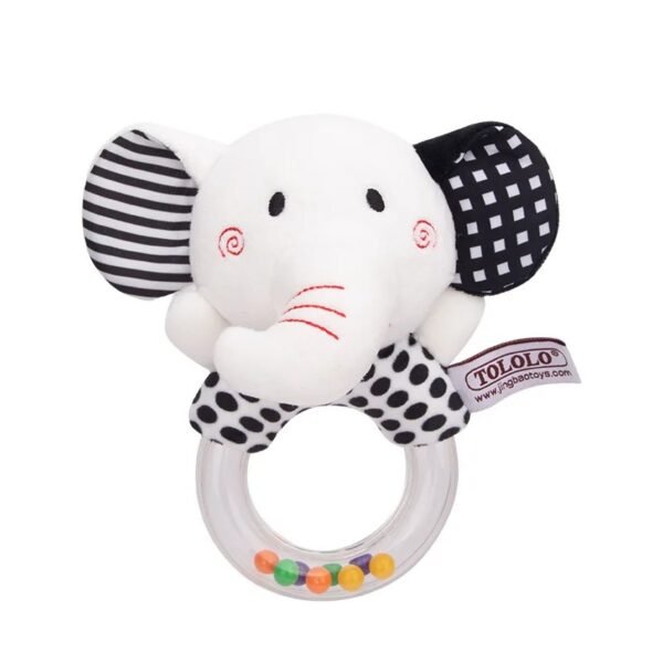 Elephant Plush Baby Rattle Toy 0-24M