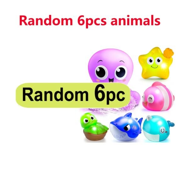 Light-Up Sea Animals Bath Toys for Toddlers