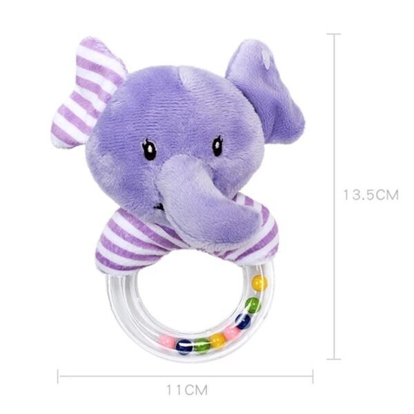 Elephant Plush Baby Rattle Toy 0-24M
