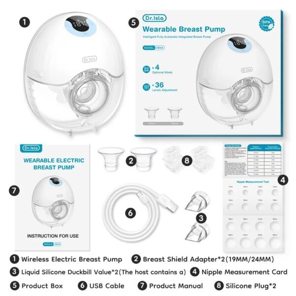 MAMIJOY Wearable Electric Breast Pump with LED Display