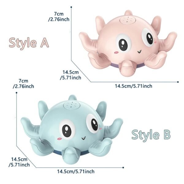 Electric Octopus Bath Toy – LED Water Spray for Kids