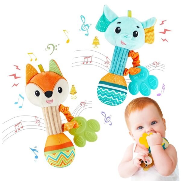 Soft Baby Rattle Hand Grab Toy 0-12M
