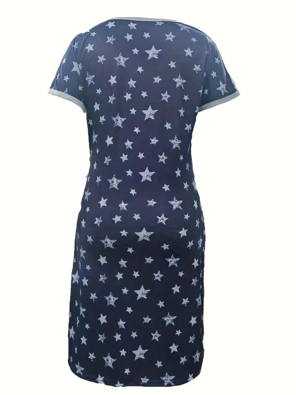 Maternity 3-in-1 Nursing Nightgown Short Sleeve