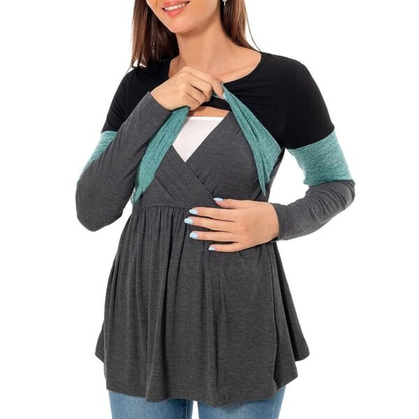main-image-2 Maternity Nursing T-Shirt Long Sleeve Patchwork