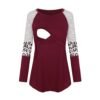 main-image-2 Women’s Maternity Nursing Long Sleeve Patchwork Top