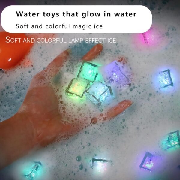 Kids Bath Toy – Glowing Reusable Ice Cubes for Water Play