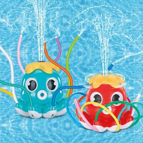 Octopus Water Sprinkler Toy – Rotating Outdoor Splash