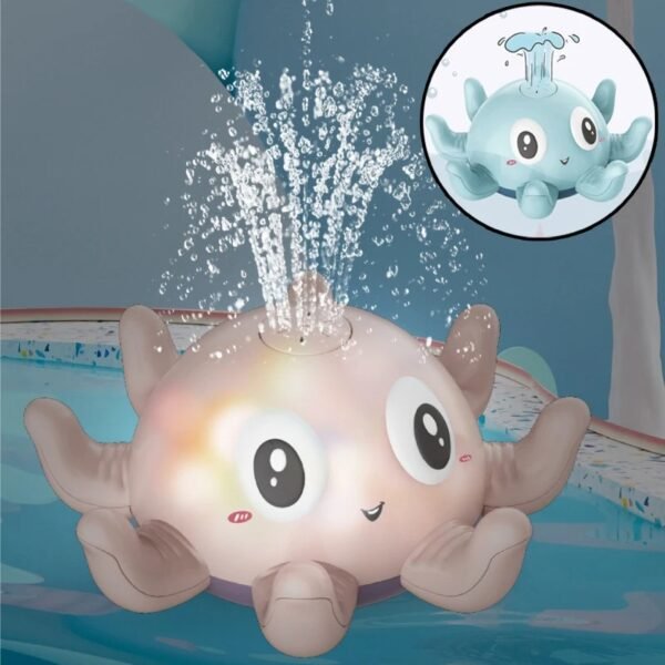 Electric Octopus Bath Toy – LED Water Spray for Kids