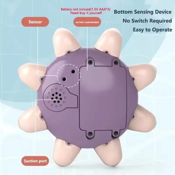 Electric Octopus Bath Toy – LED Water Spray for Kids