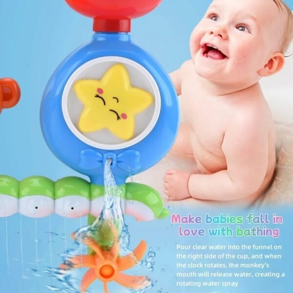 Cute Monkey Spinning Water Wheel – Baby Bath Toy