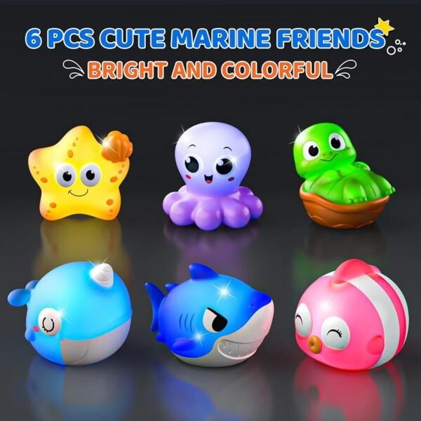 Light-Up Sea Animals Bath Toys for Toddlers