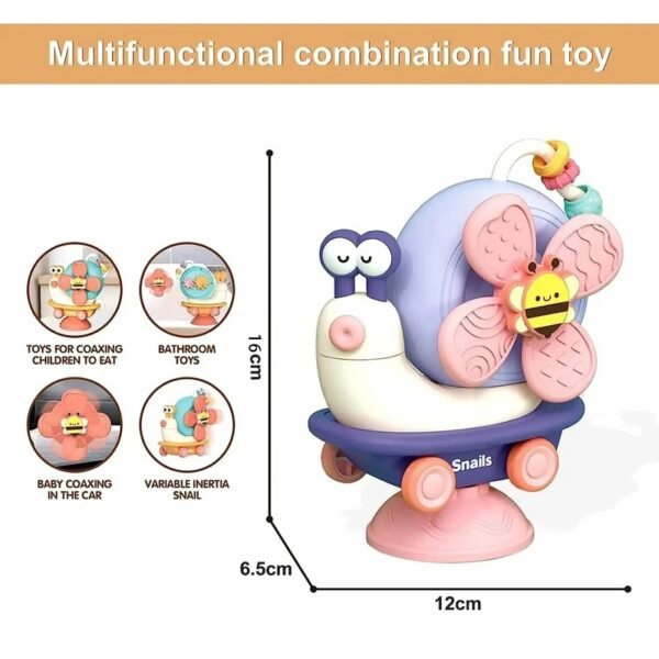 Suction Cup Snail Spinner Windmill Toy