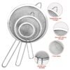 Stainless Steel Kitchen Sieve & Strainer Set