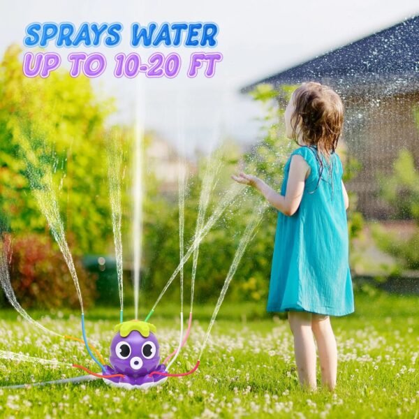 Octopus Water Sprinkler Toy – Rotating Outdoor Splash