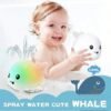 Light-Up Whale Bath Toy – Toddler Water Sprinkler