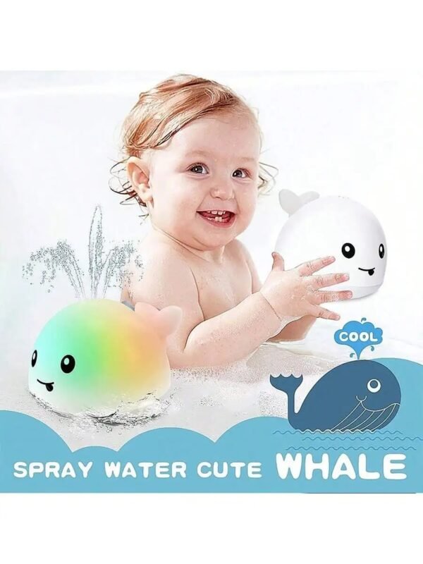 Light-Up Whale Bath Toy – Toddler Water Sprinkler