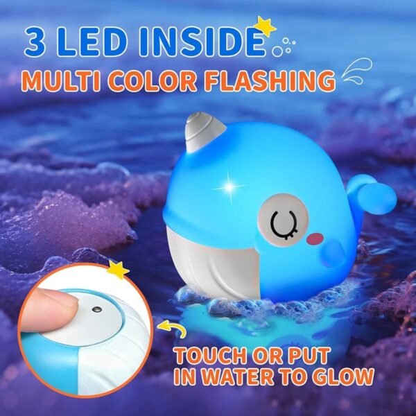 Light-Up Sea Animals Bath Toys for Toddlers