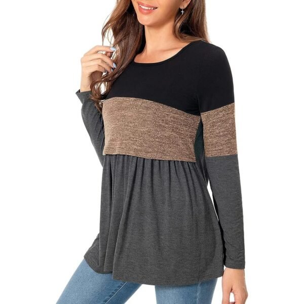 main-image-5 Maternity Nursing T-Shirt Long Sleeve Patchwork
