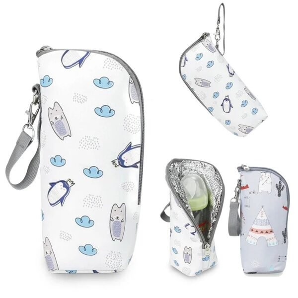 Aluminum Insulated Baby Bottle Bag – Portable Stroller Accessory