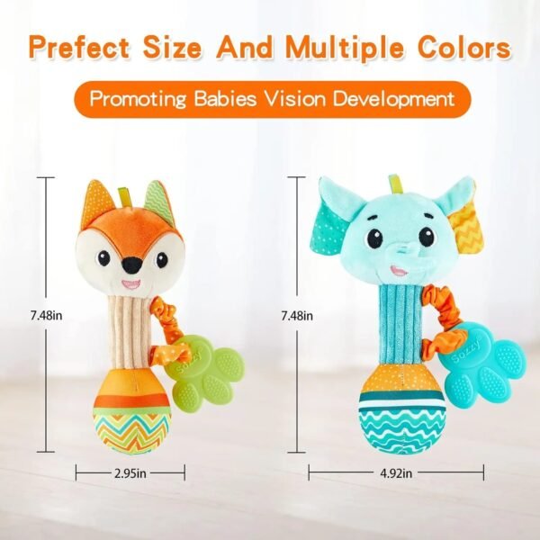 Soft Baby Rattle Hand Grab Toy 0-12M