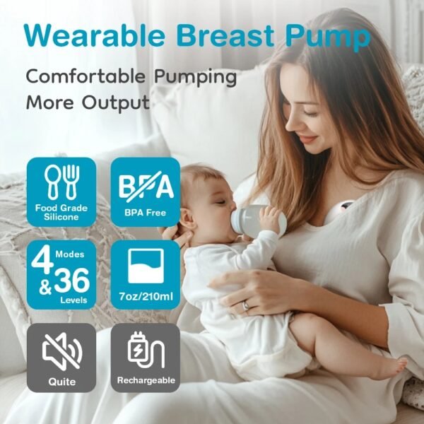 MAMIJOY Wearable Electric Breast Pump with LED Display