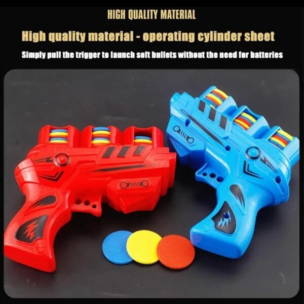 main-image-7 Kids Foam Flying Saucer Gun Toy with 25 Discs – Outdoor Fun