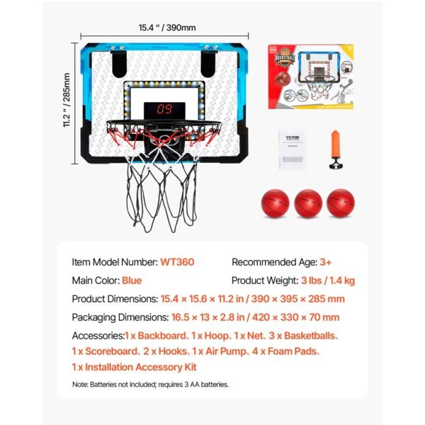Kids Foldable Basketball Hoop