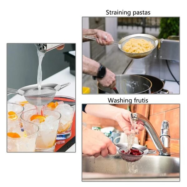 Stainless Steel Kitchen Sieve & Strainer Set