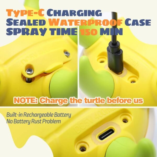 Rechargeable Turtle Bath Toy – Bathtub Fountain Sprinkler