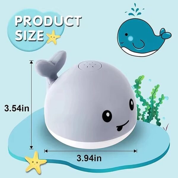 Light-Up Whale Bath Toy – Toddler Water Sprinkler