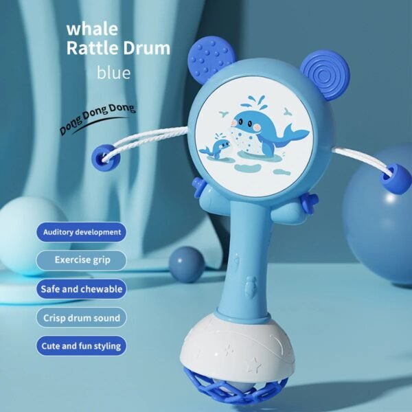 Baby Rattle Teether Hand Bell Toy 0-18M